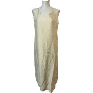 Clara Kito Milano Women’s Layered 2pc Linen Maxi Dress size 42/S Goddess Tunic